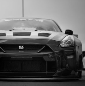 QR auto show boards Nissan GT-R